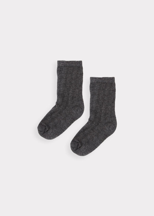Baby Boys Grey Cotton Socks