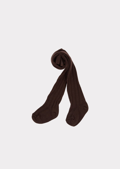 Baby Girls Dark Brown Cotton Tights