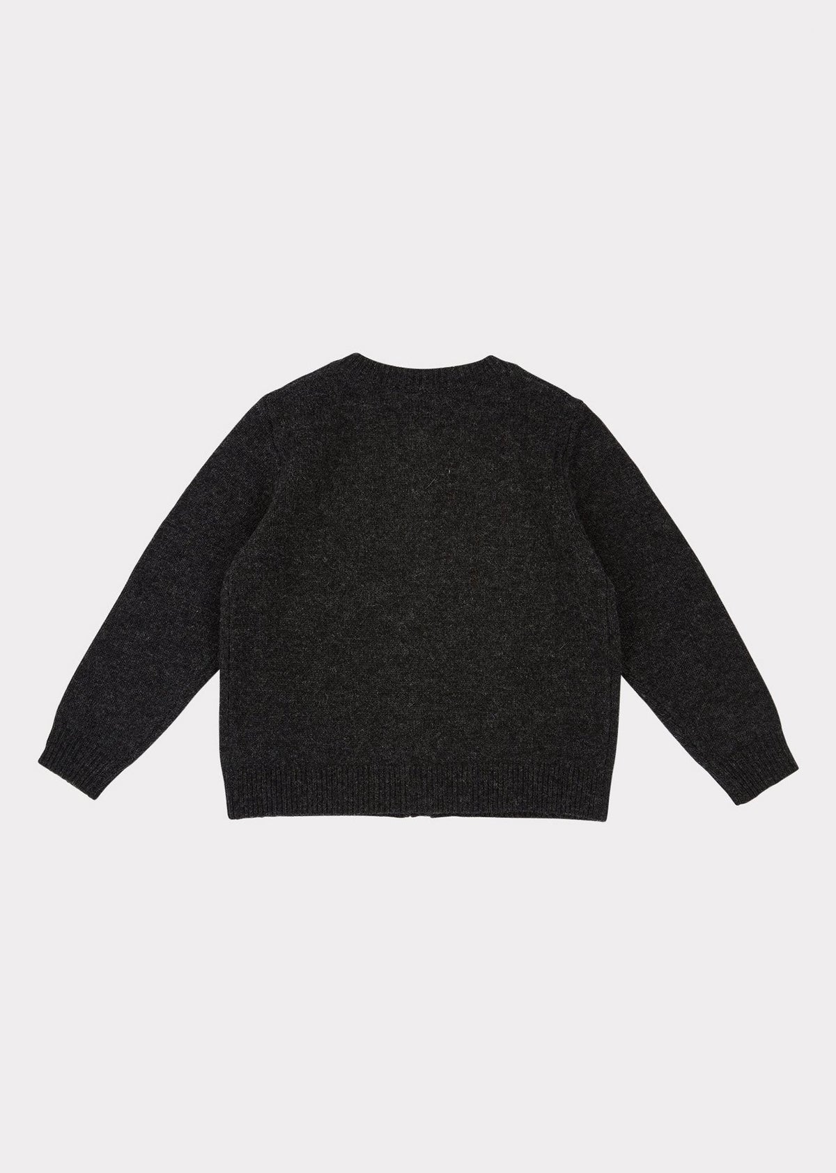 Boys & Girls Charcoal Wool Cardigan