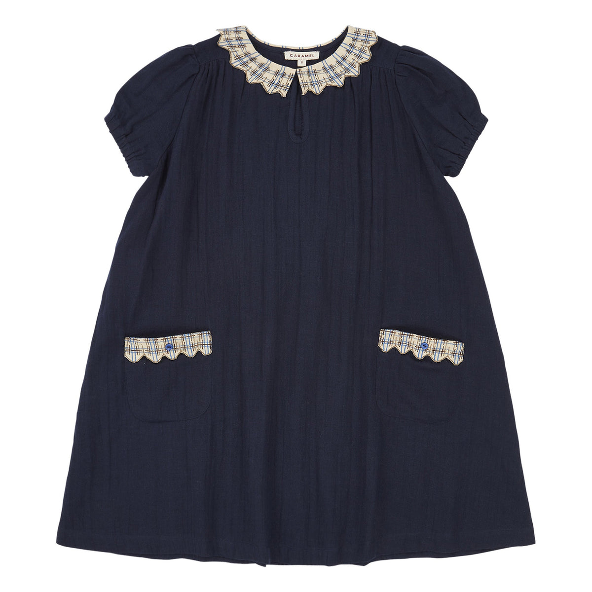 Girls Dark Navy Cotton Dress