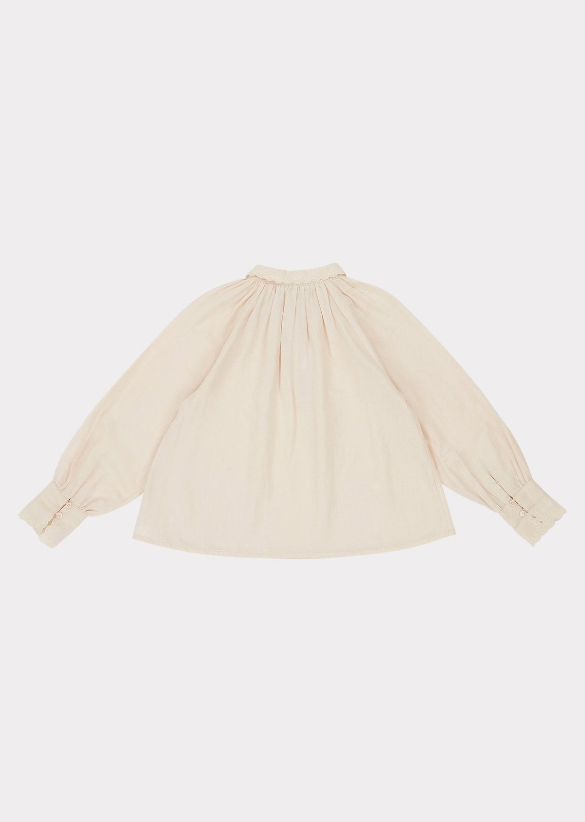 Girls Ecru Ruff Blouse