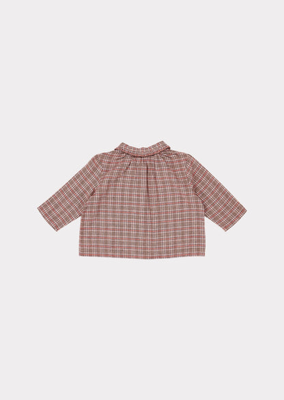 Baby Boys & Girls Pink Check Cotton Shirt