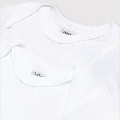 婴儿白色棉连体衣套装(2件)