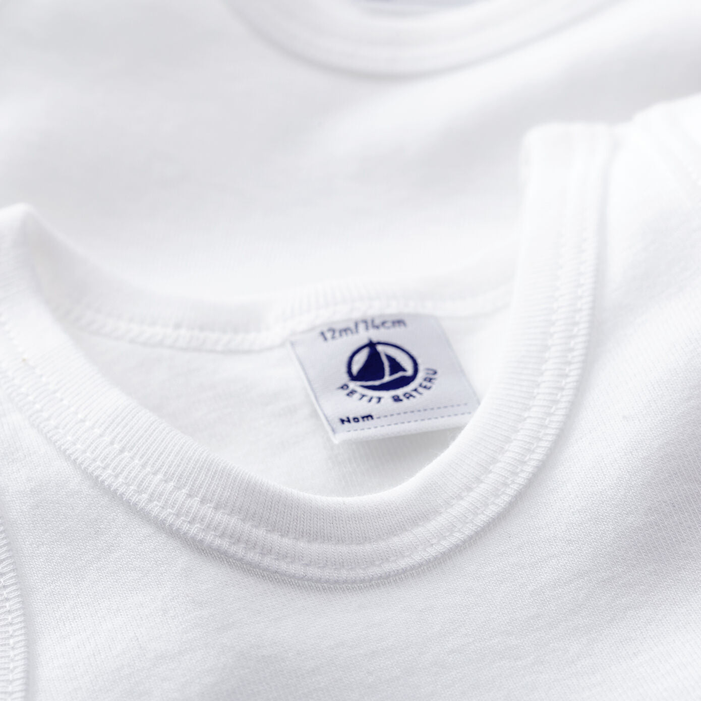 男婴白色棉连体衣套装(2件)