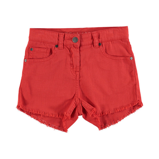 女童红色短裤