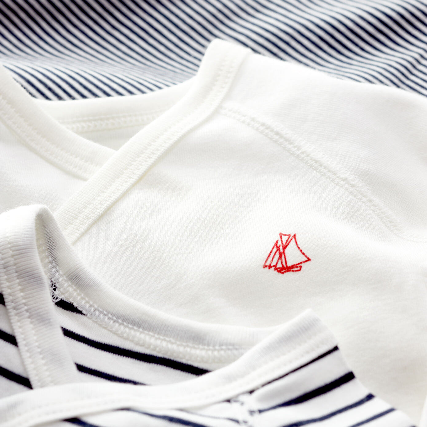 婴儿黑色条纹棉连体衣套装(3件)