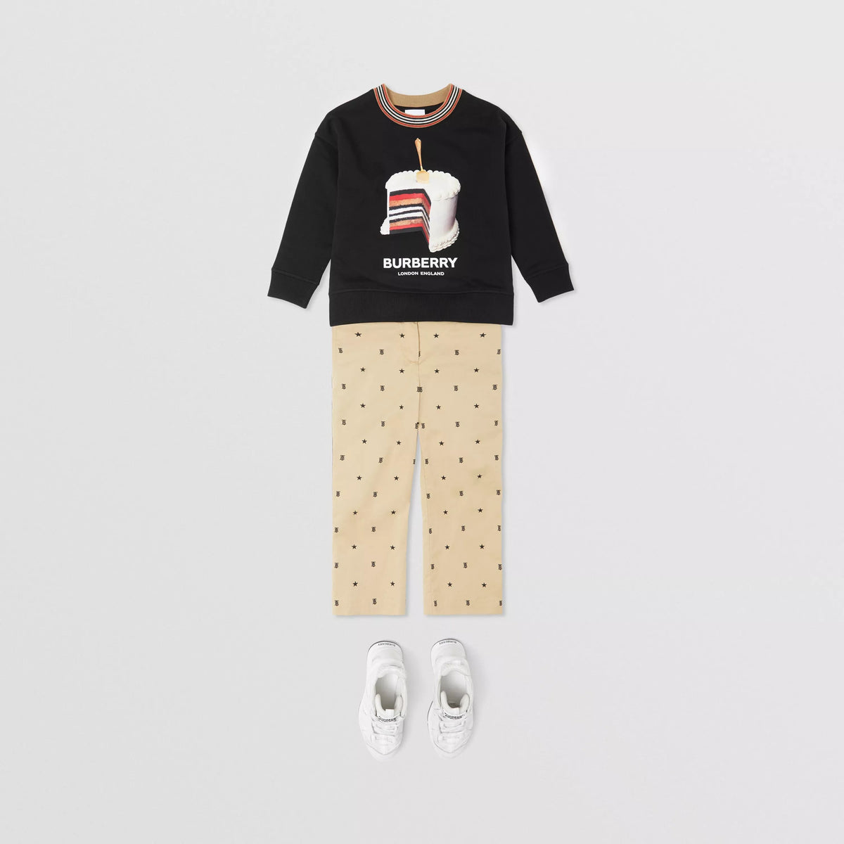 Boys Black Printing Cotton Sweatshirt