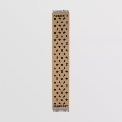 Boys & Girls Beige Star Wool Scarf
