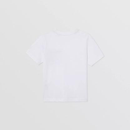 Boys White Cotton T-Shirt