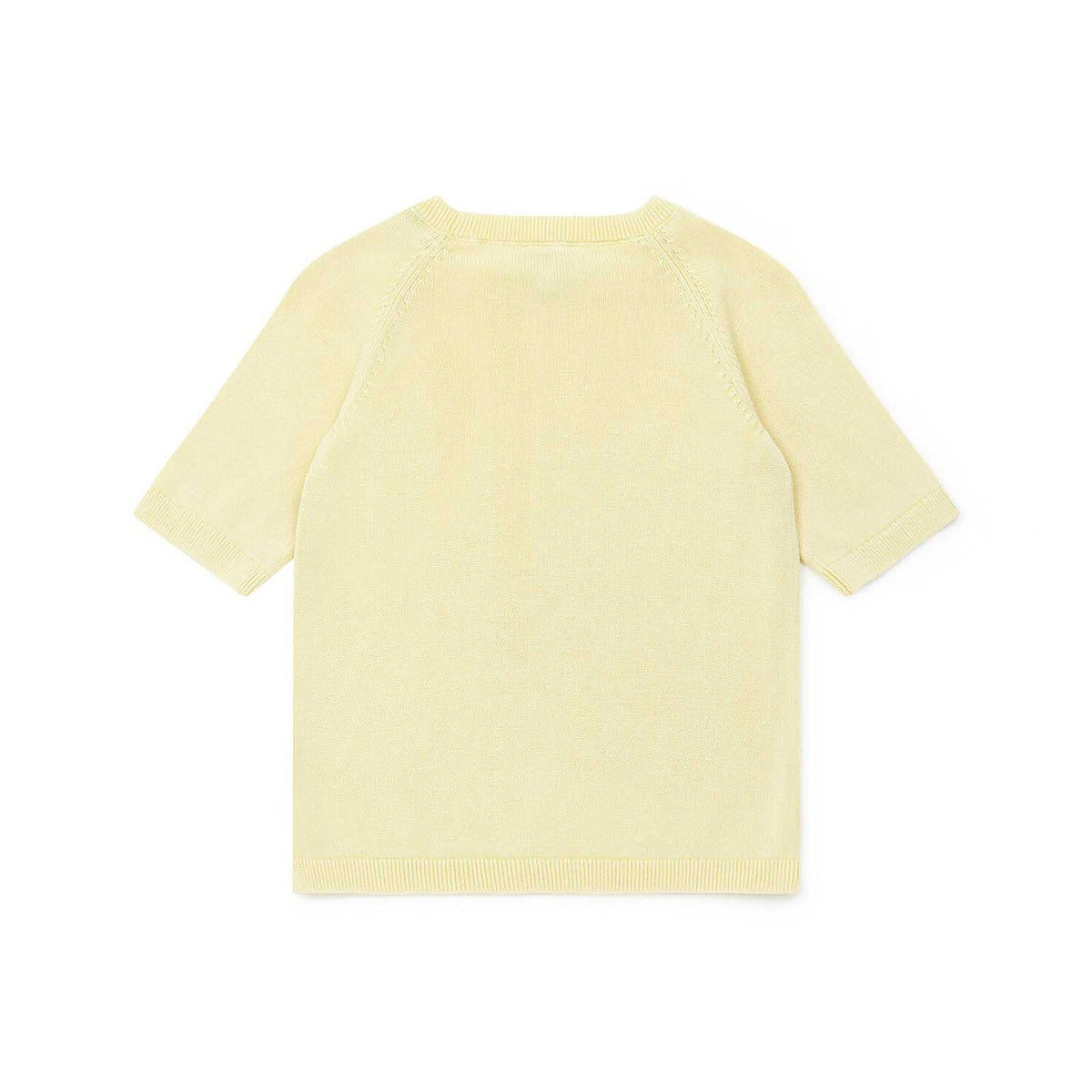 Girls Yellow Short Sleeves Sweater
