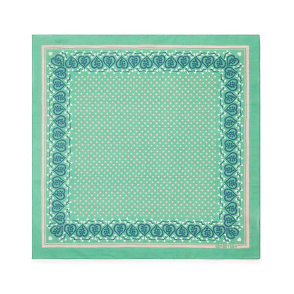Girls Green Dots Cotton Scarf