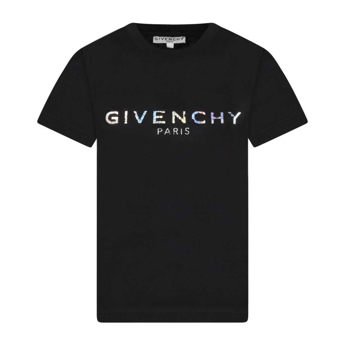 Girls Black Logo Cotton T-Shirt