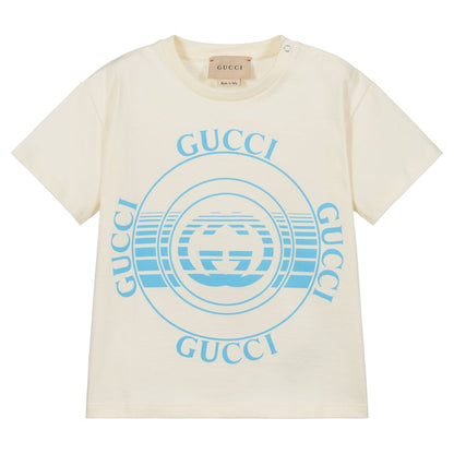 Baby Boys Ivory Logo Cotton T-Shirt