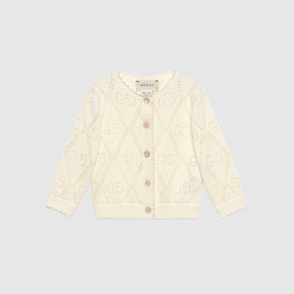 Baby Girls White GG Cardigan