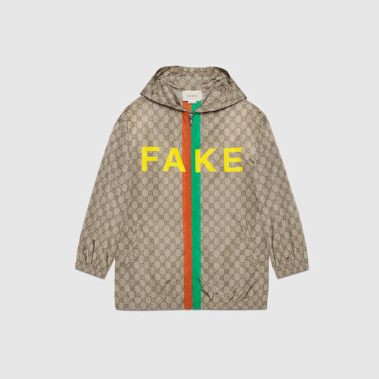 Boys Beige GG Logo Jacket