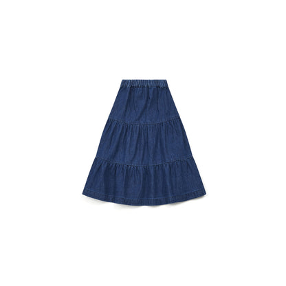 Girls Dark Blue Denim Skirt