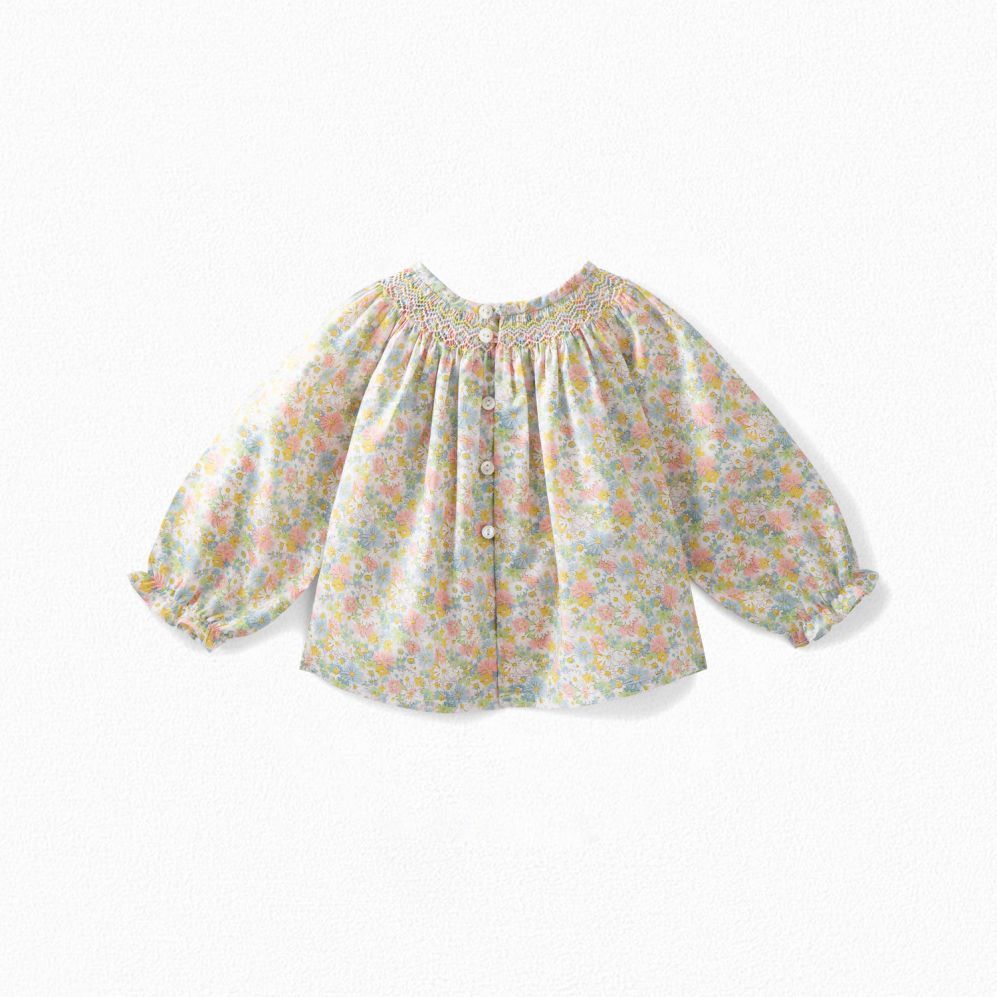 Baby Girls Pink Floral Cotton Top