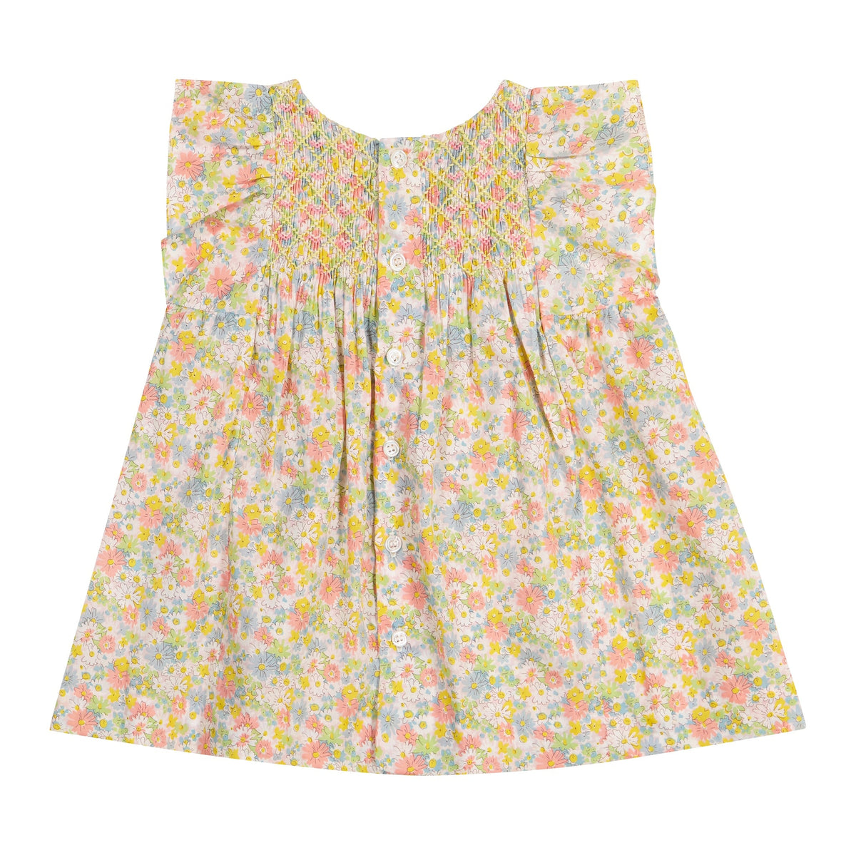 Baby Girls Pink Floral Cotton Dress