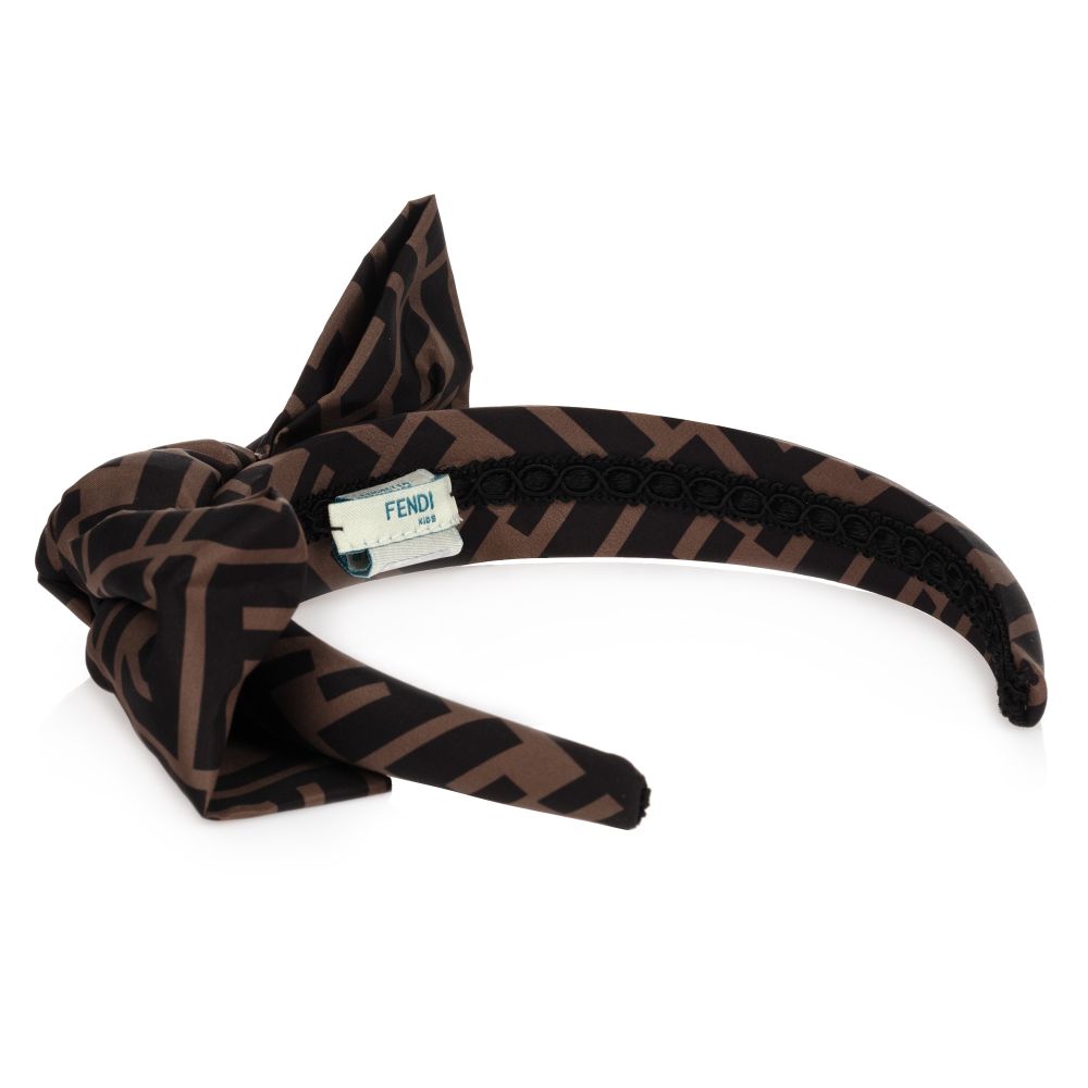 Girls Brown FF Logo Hairband