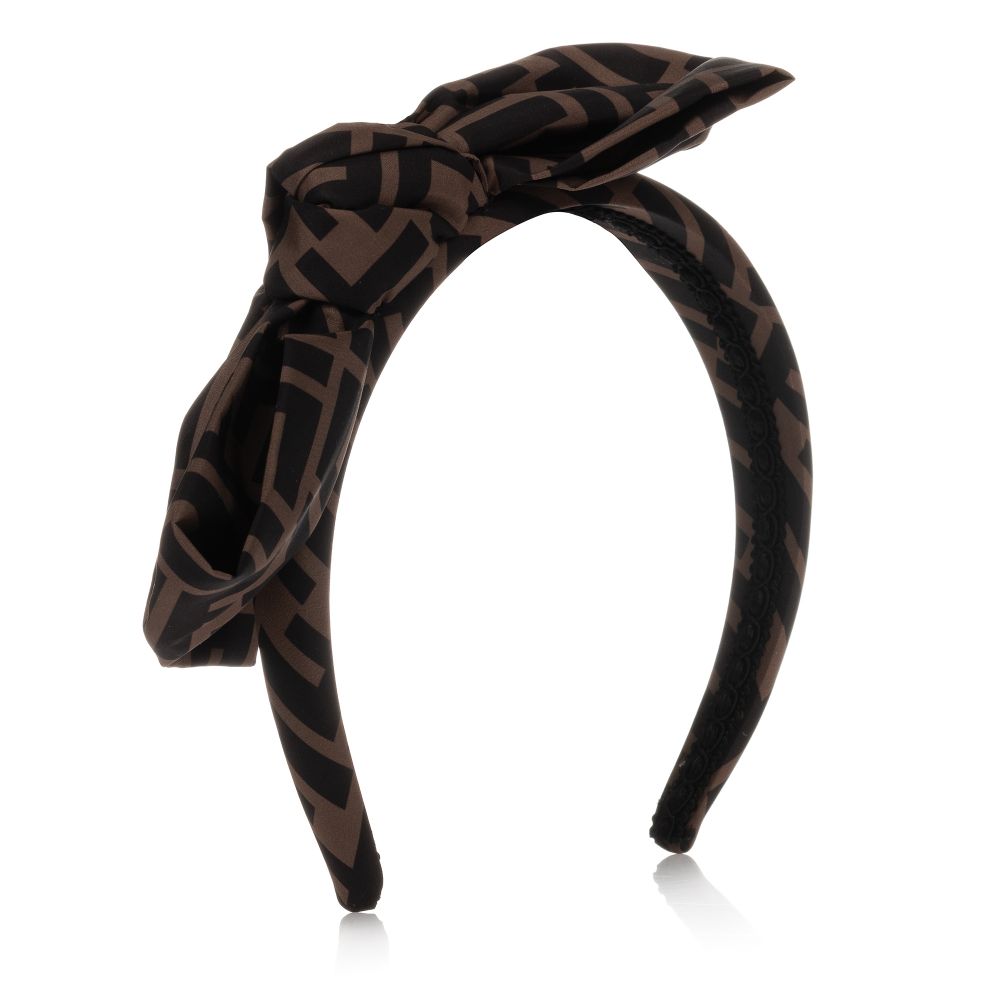 Girls Brown FF Logo Hairband