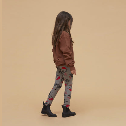 儿童棕色印花棉卫衣