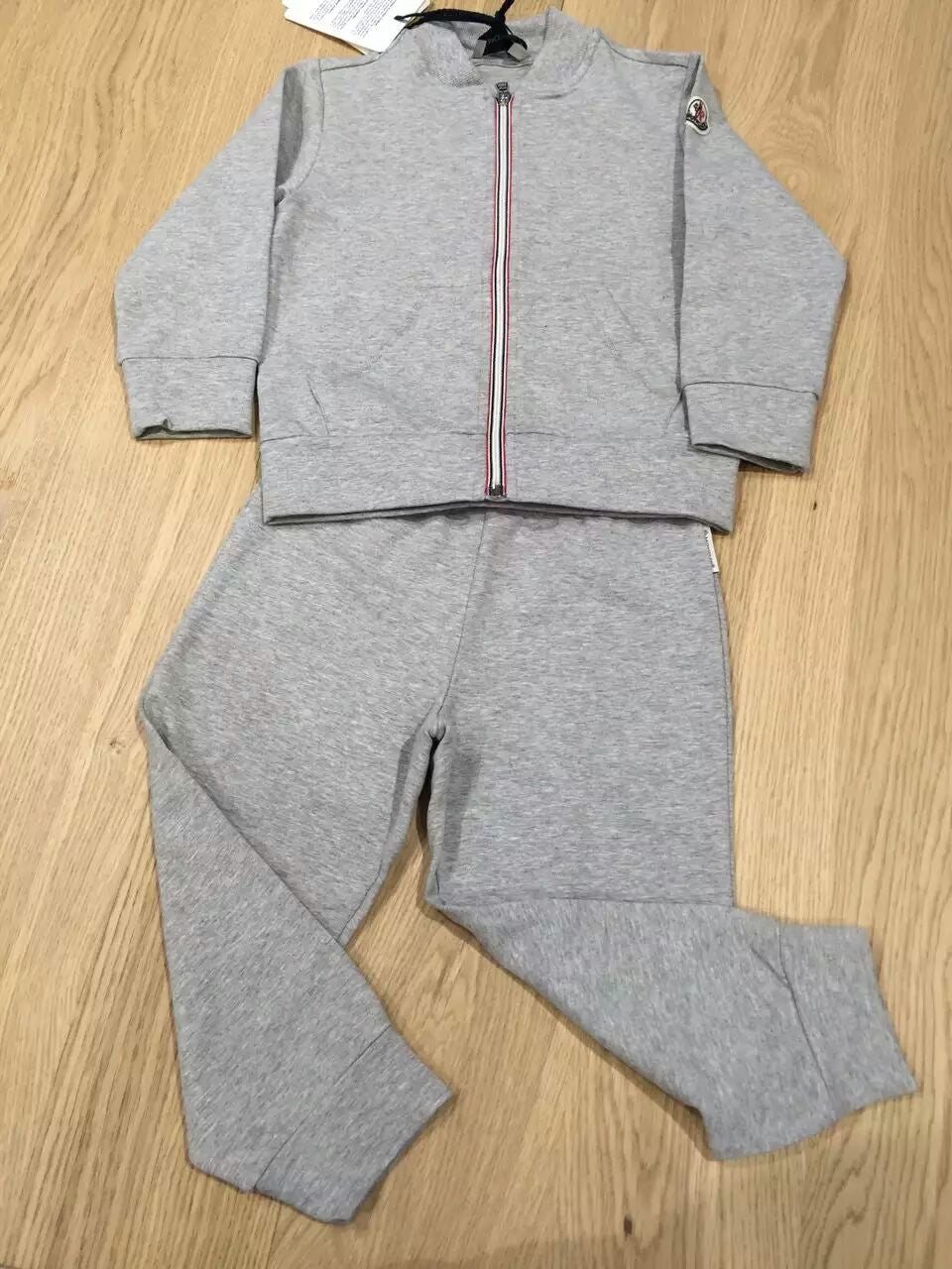Baby Boys Grey Cotton Tops&Bottoms Tracksuit