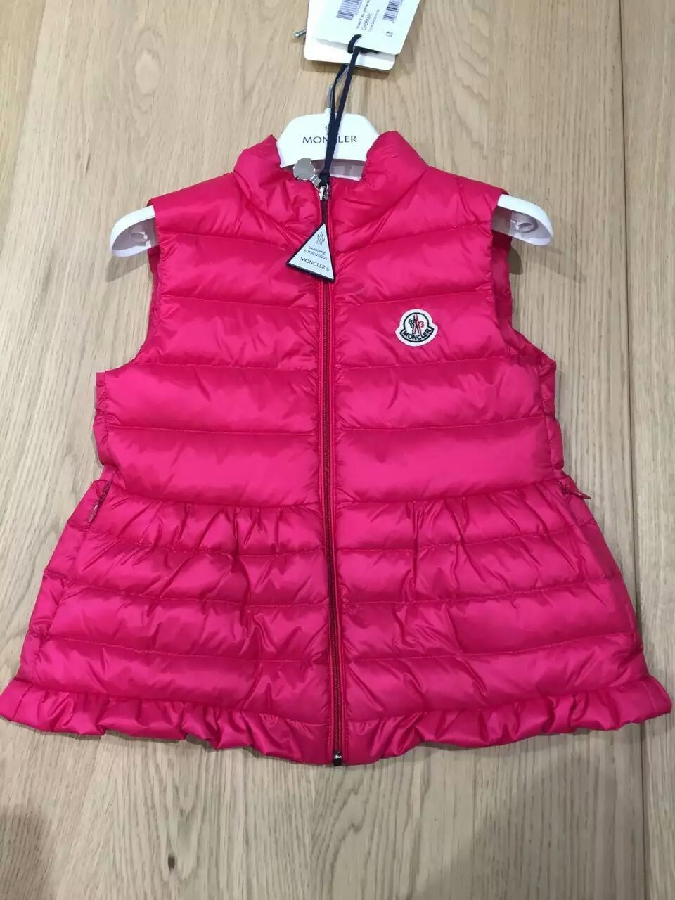 Girls Rose Red Down Padded 'Cherame' Gilet