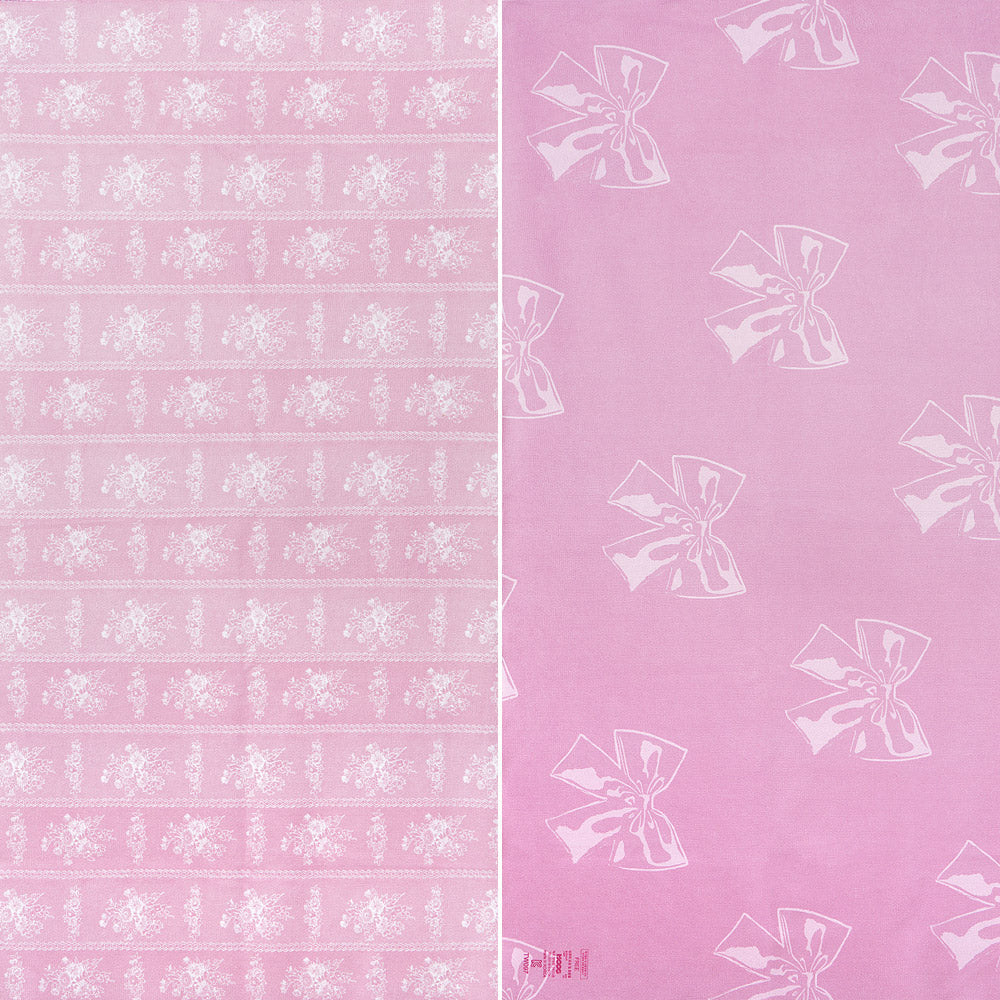 粉色蝴蝶结印花游泳浴巾(130x70cm)