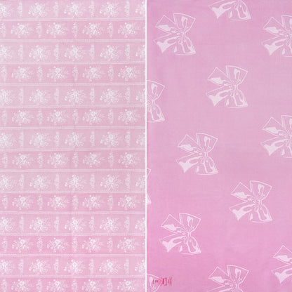 粉色蝴蝶结印花游泳浴巾(130x70cm)