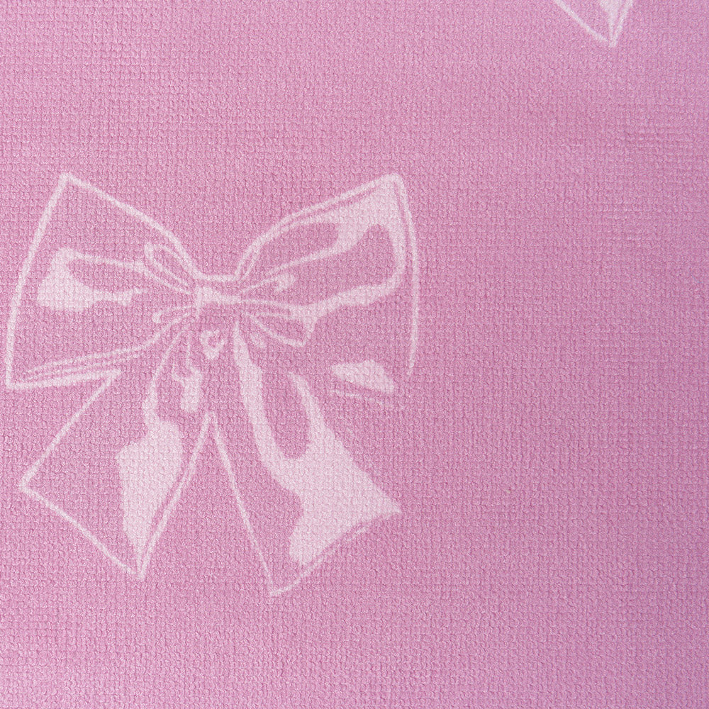 粉色蝴蝶结印花游泳浴巾(130x70cm)