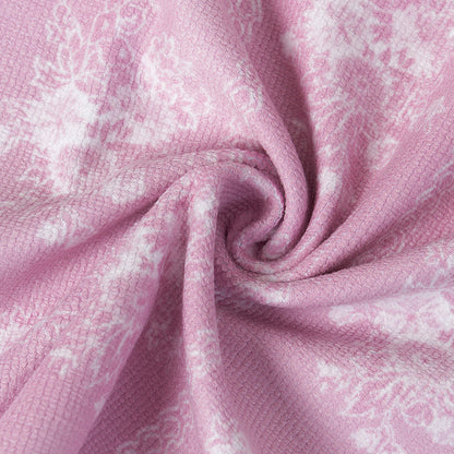 粉色蝴蝶结印花游泳浴巾(130x70cm)