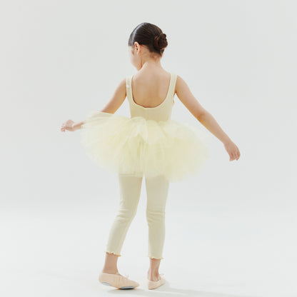 女童黄色芭蕾舞连体裤