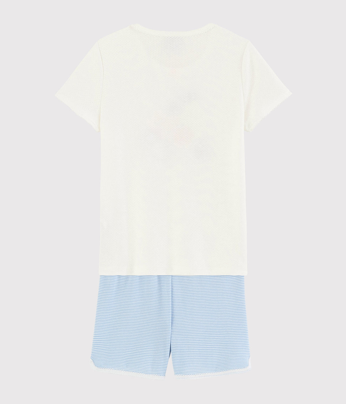 Girls White Printing Cotton Set