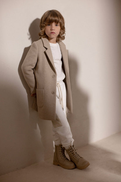 Trussardi Boys Imaril 米色长款大衣