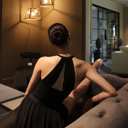 女士黑色芭蕾舞连体衣