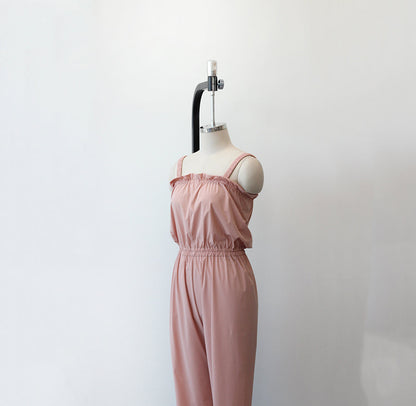 女士粉色芭蕾舞连体热身裤