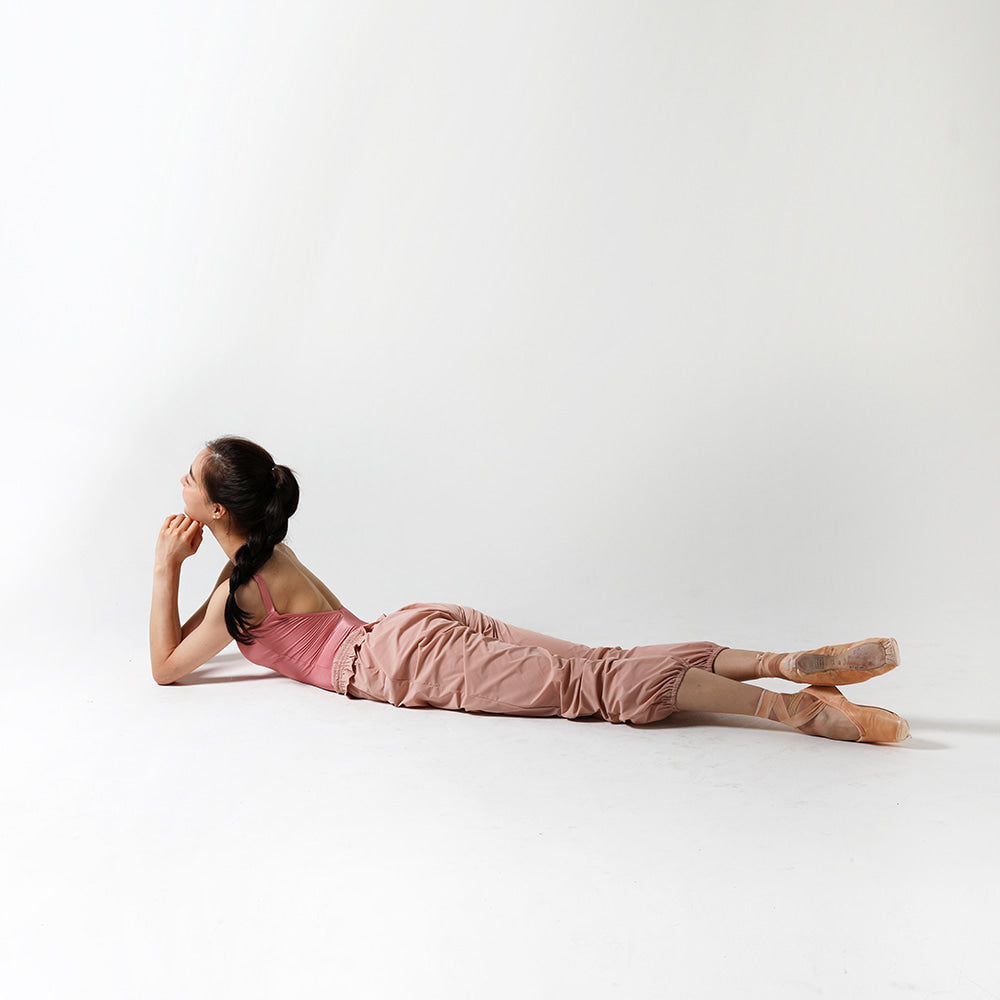 女士粉色芭蕾舞热身裤