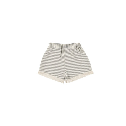 女童灰色条纹棉短裤