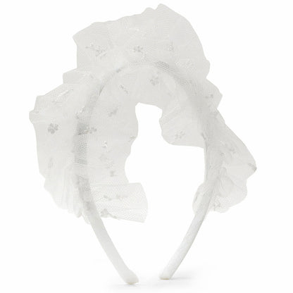 女童白色薄纱发箍