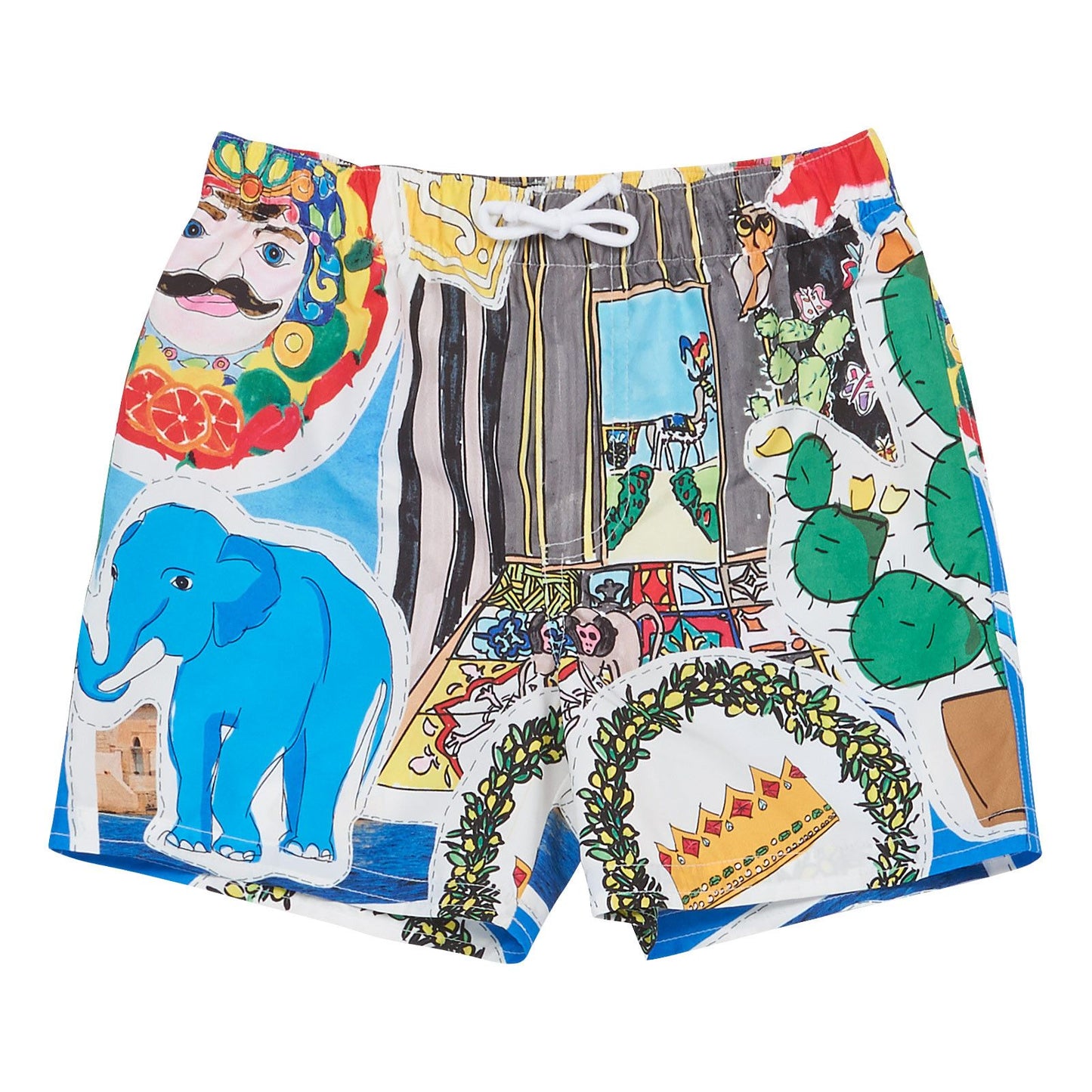 Boys Multicolor Printed Beachwear Short