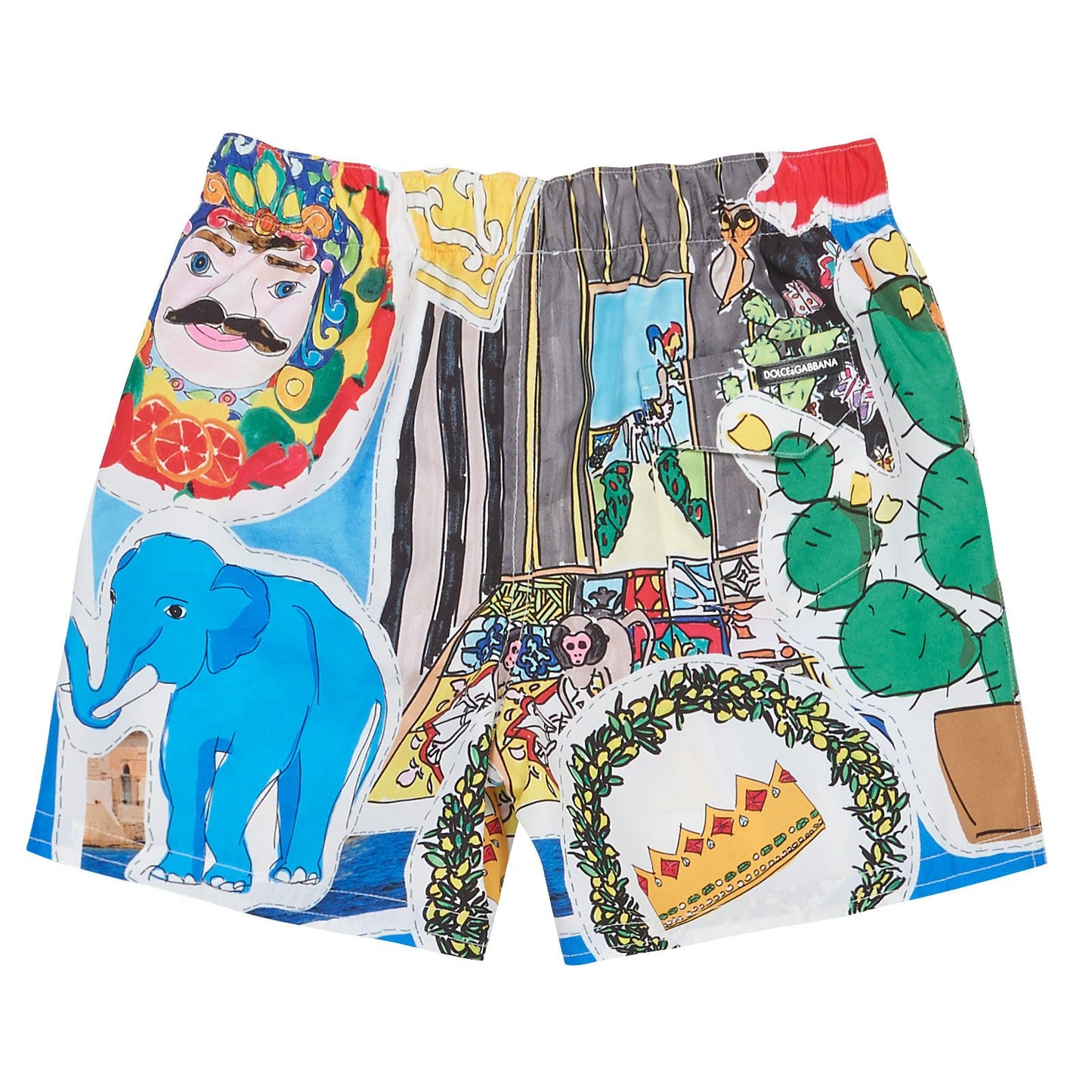 Boys Multicolor Printed Beachwear Short