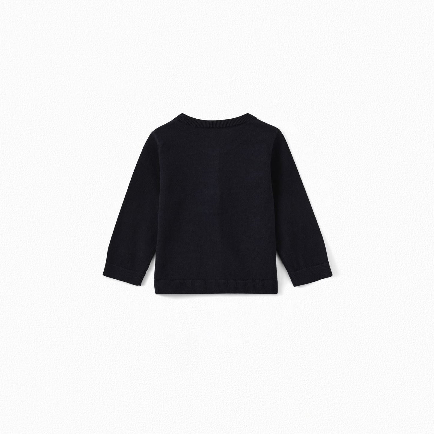 女婴藏青色棉开衫
