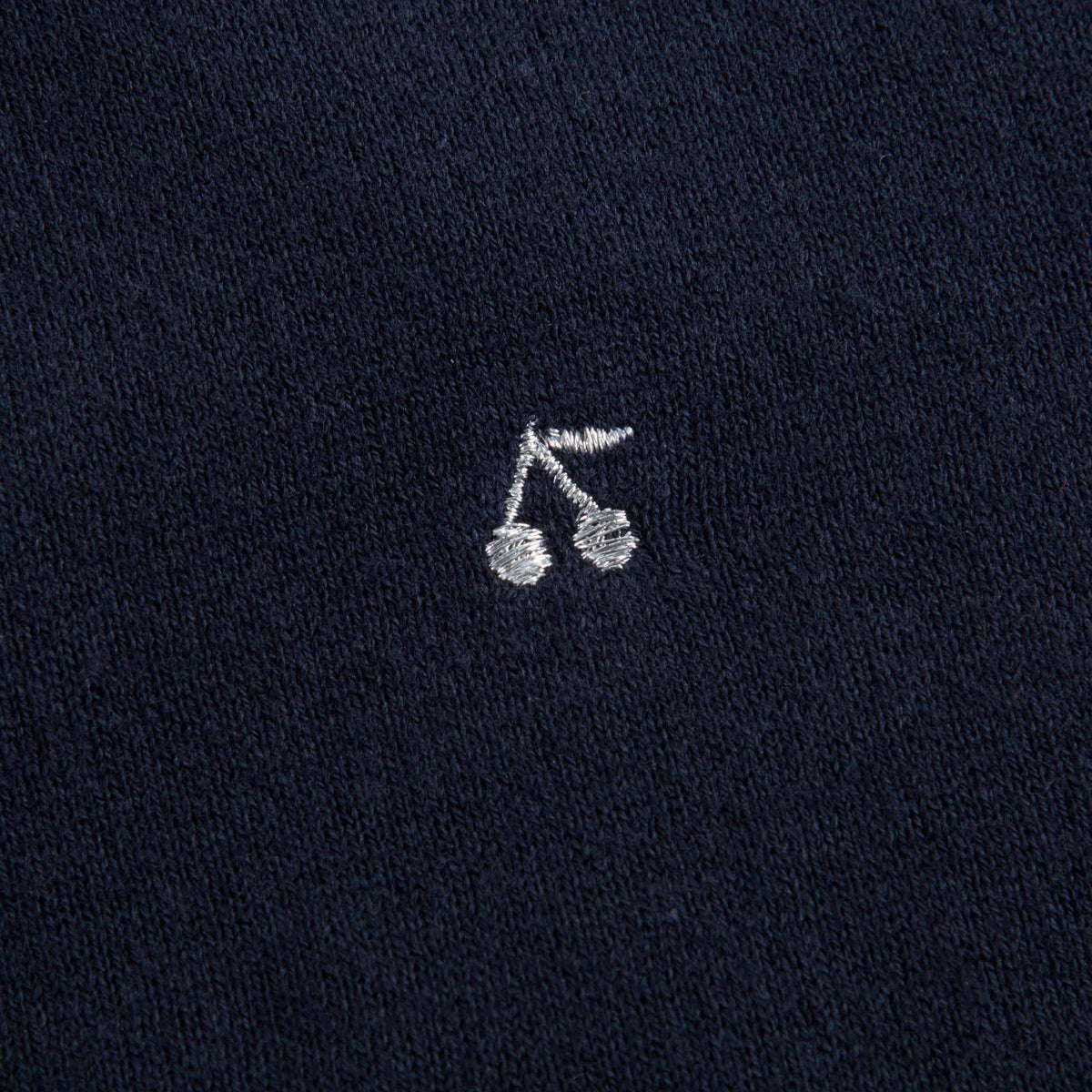 女童藏青色樱桃Logo开衫