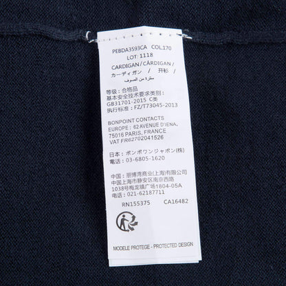 女童藏青色樱桃Logo棉开衫