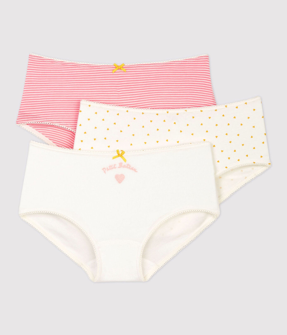 女童彩色棉内裤套装(3件)