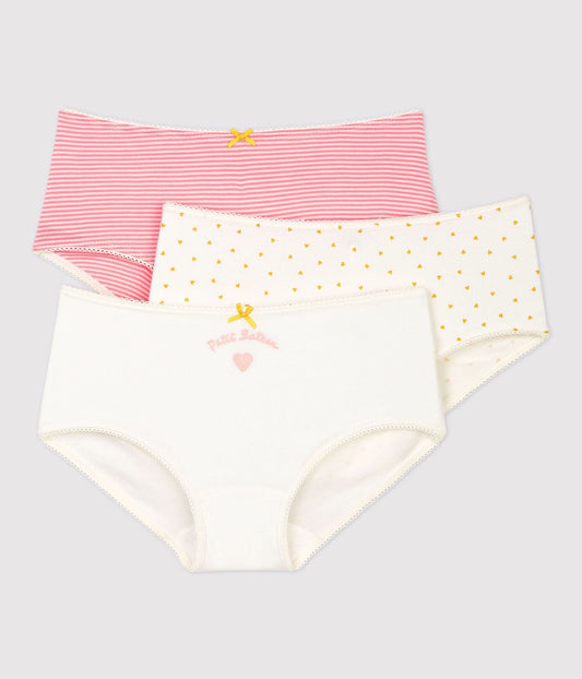 女童彩色棉内裤套装(3件)