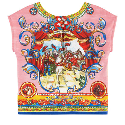Girls Multicolor Teatro Pupi Printed Blouse