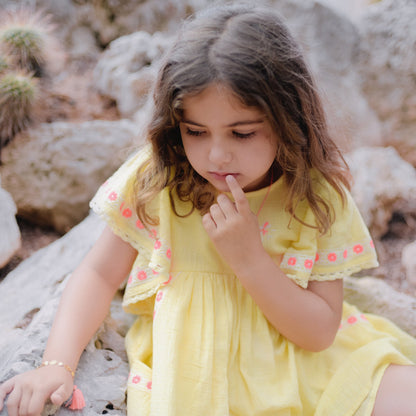 Girls Lemon "Hindaka" Dress