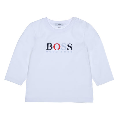 男婴藏青色Logo棉套装