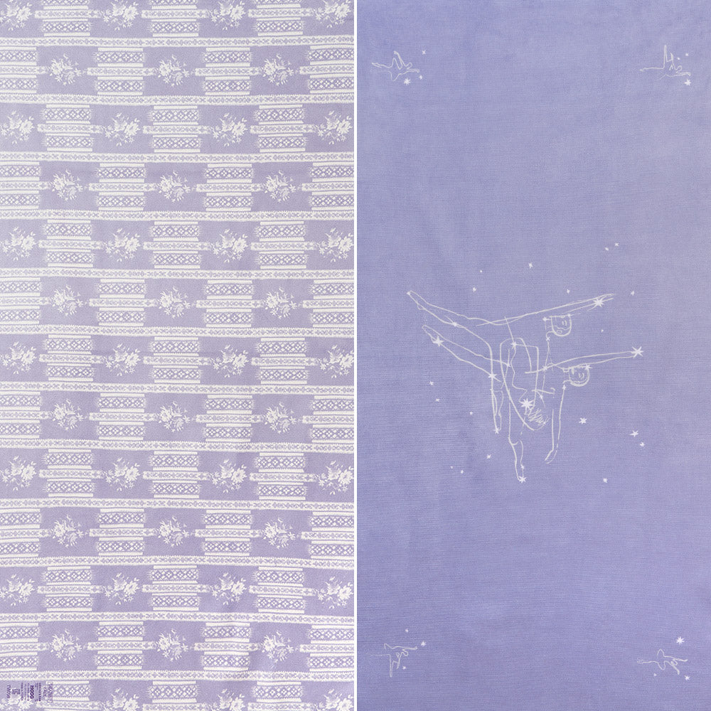 紫色芭蕾舞印花游泳浴巾(130x70cm)